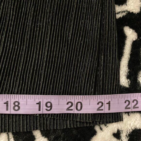 CYRUS Black ribbed button-front shirt corporate goth blouse MEDIUM LARGE XL top - Picture 9 of 14